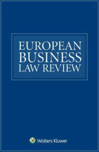 Journal cover for the European Business Law Review